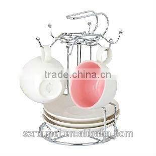 Round metal Household Use Type Coffee Cup Display Rack