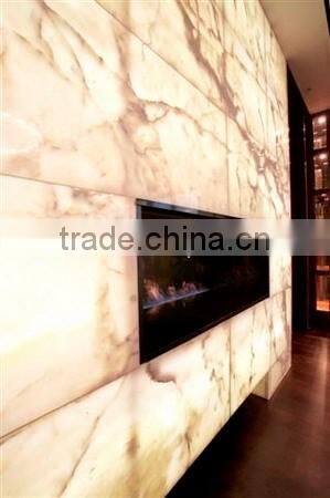 Cheap ONYX white Marble Fireplace hot for sale