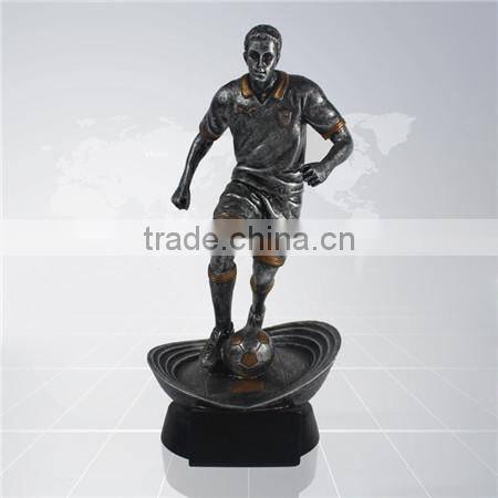 Resin soccer player trophy