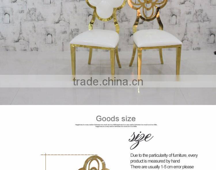 Hot sale Golden wedding king throne chair with flower back