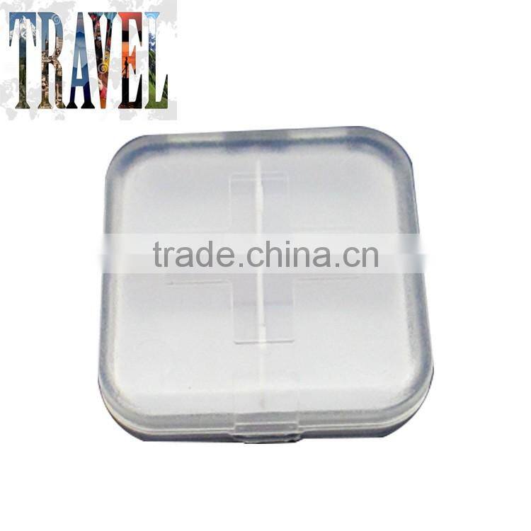 Custom logo promotional plastic travel pill container travel pill box
