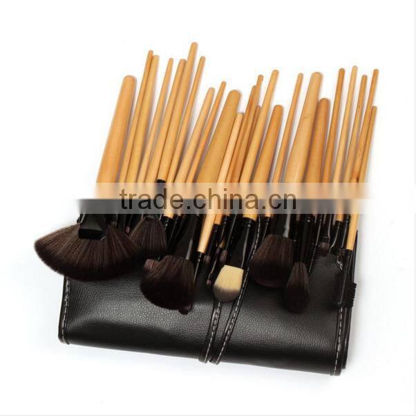 24 Pcs/Pro Cosmetic Makeup Brush Set wooden toiletry Kit best sale