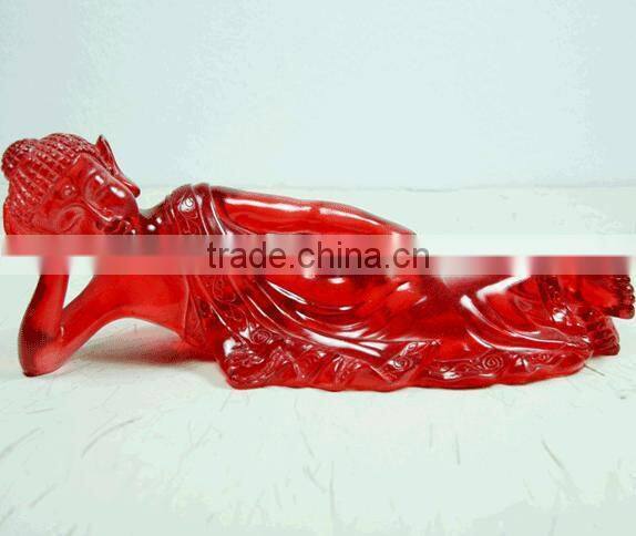 Southeast Asia transparent resin sleeping Buddha figurine