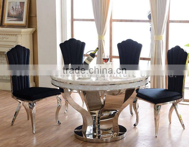 Modern 8 seater marble dining table black stone table