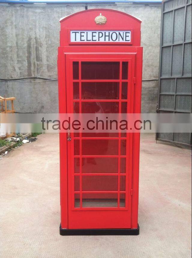 Botou Hengsheng antique red telephone Kiosk London telephone booth for sale