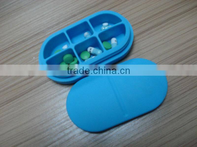 6 parts silicone pill box sale to America market