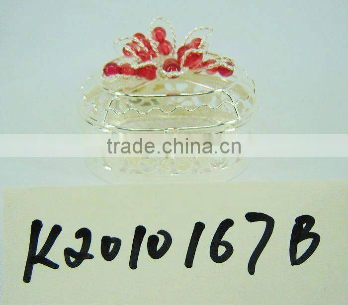 Silver Valentine Metal Gift Packing Basket