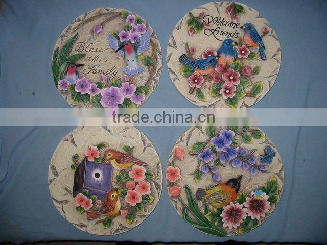 Home Decorative resin Wall Plaque With Hanger On Back