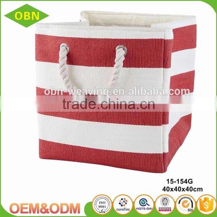 China factory sales good quality household storage bag colored foldable paper straw beach basket