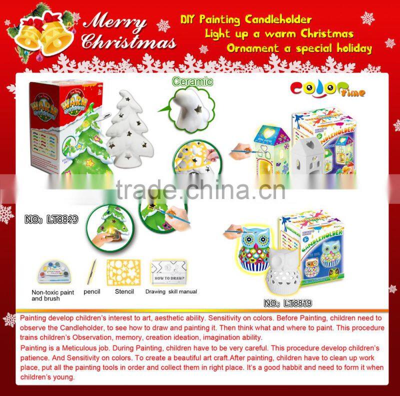 factory DIY Coloring Christmas Tree Candleholder
