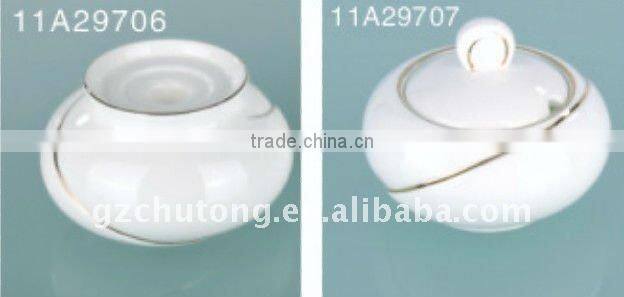 14PCS fine bone china white ceramic dinnerware tableware set