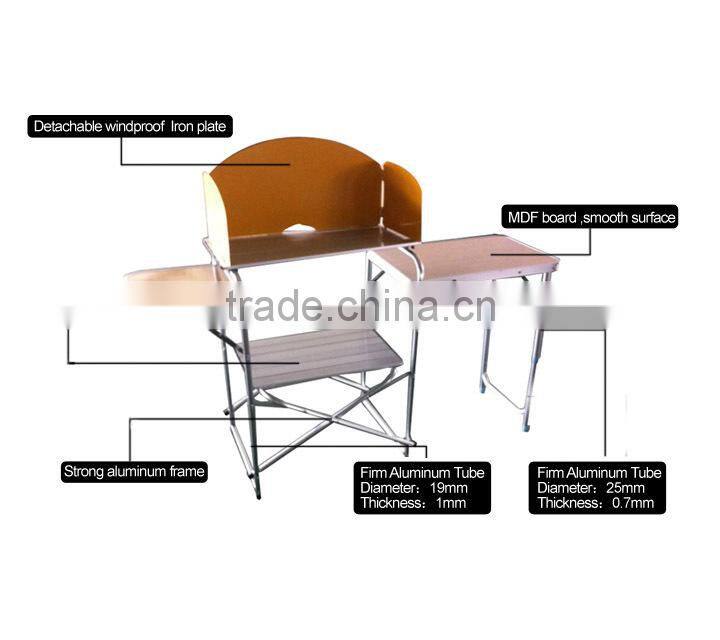 COMPACT CAMPING CAMP FOLDING KITCHEN TABLE STOVE STAND