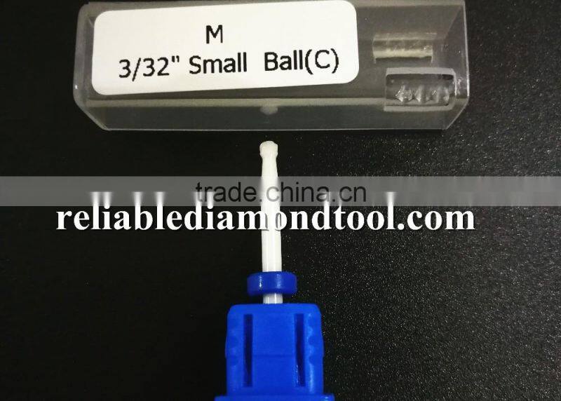 Shank Diameter 2.3mm Medium Type Ceramic Burr For Nail 1 Piece Huaxing Small Ball Head Huaxing Head Diameter
