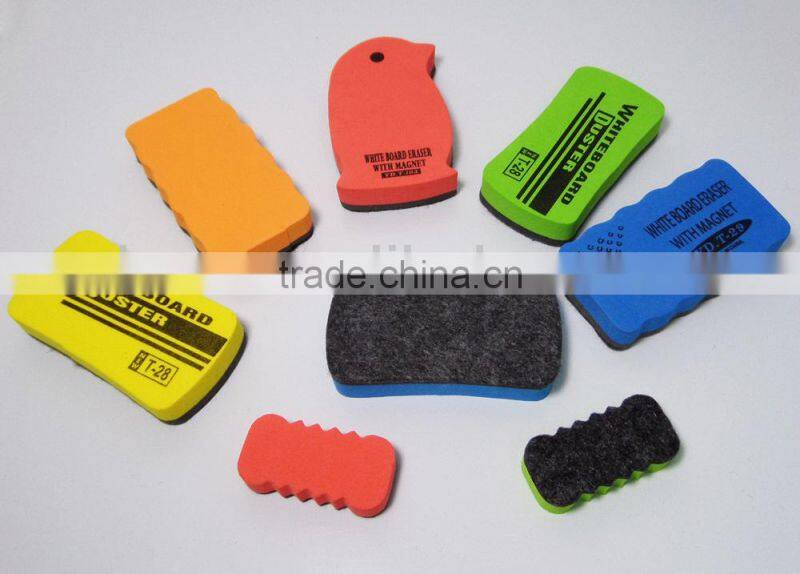 Quality 14.5cm plastic magnetic white board eraser