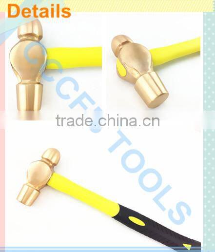 Non-sparking Beryllium Copper Hammer Ball Pein With Fiber Handle,Explosion-proof Ball Peen Hammer,Nonsparking Hammers