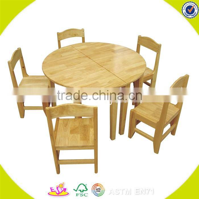 Wholesale cute design wooden kids furniture top quality wooden kids furniture table and chairs W08G086