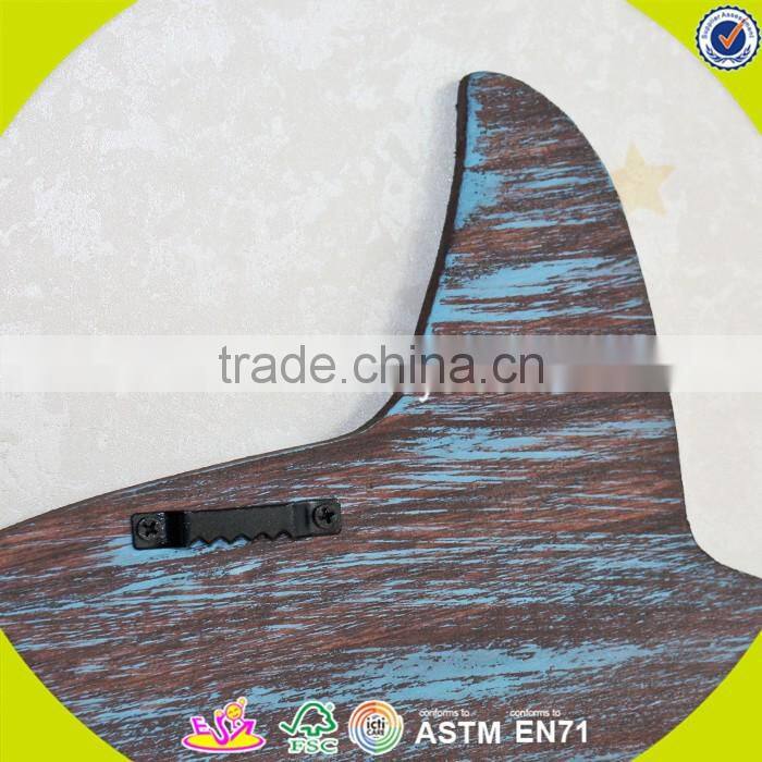 2017 New design home decorations wooden wall hanging top fashion whale shape wooden wall hanging W09D016
