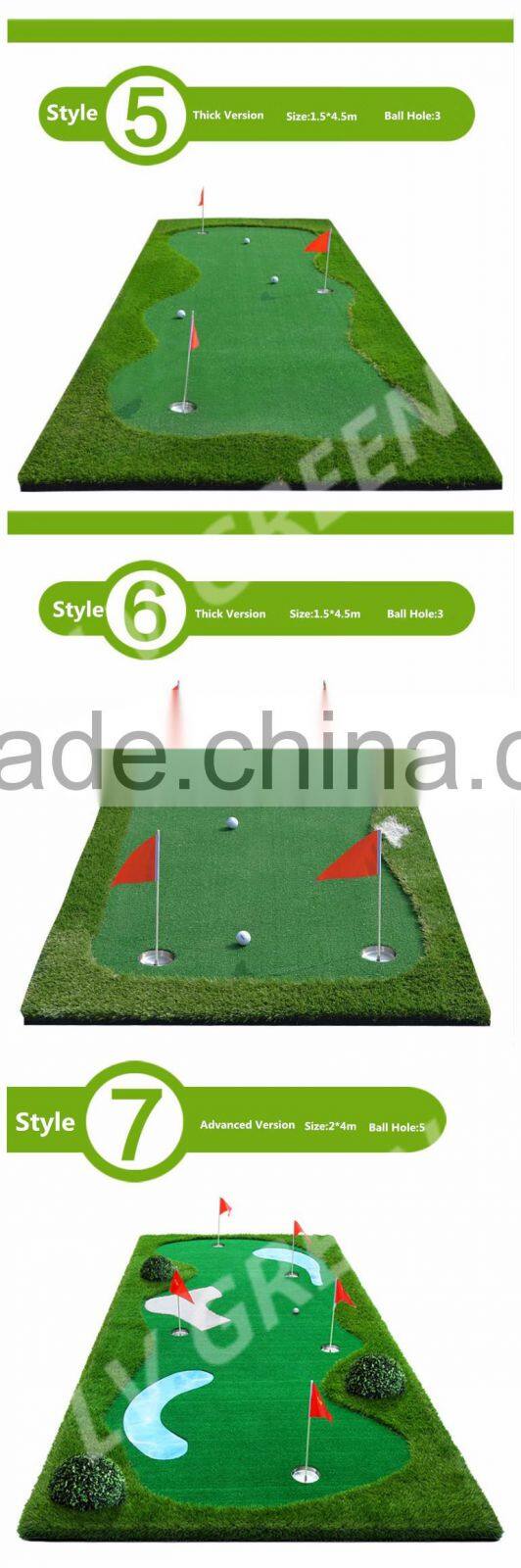 2015 best choice Synthetic Lawn for commercial facilities Golf Greens