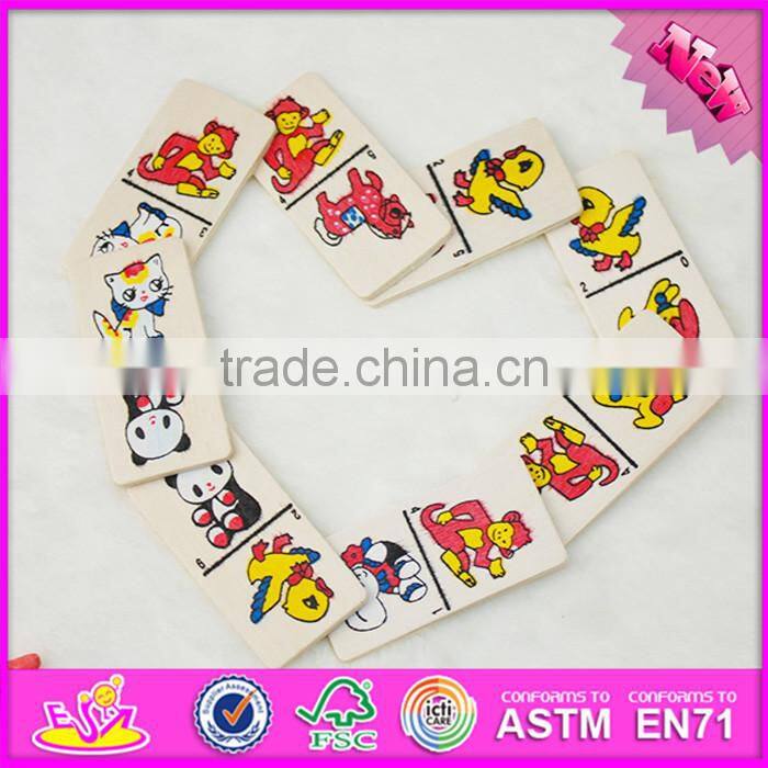 2016 hot sale educational children wooden mini domino set WJ276930