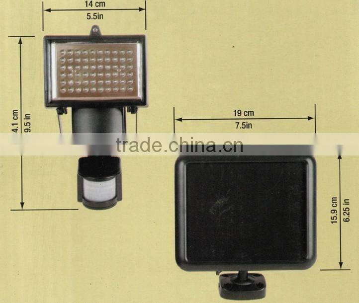 2015 HOT 60 LED super bright solar garden spot light