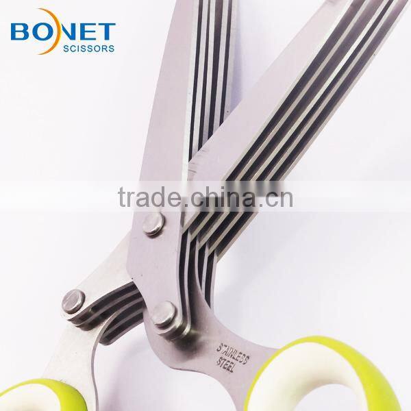 S97013BP FDA certificated 7-1/2" 5 blades paper shredding scissors