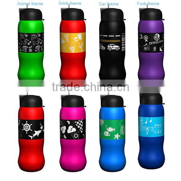 600ml custom shape standard water bottle size