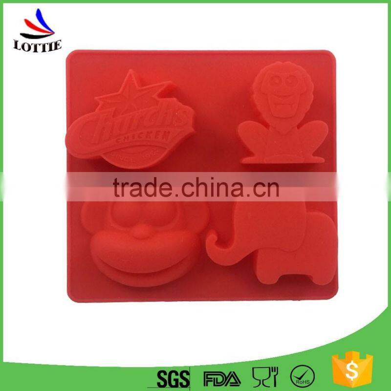 China Manufacturers 2016 Hot selling Food grade Lovely Mini Animal shape silicone ice Molds, Silicone Chocolate Molds