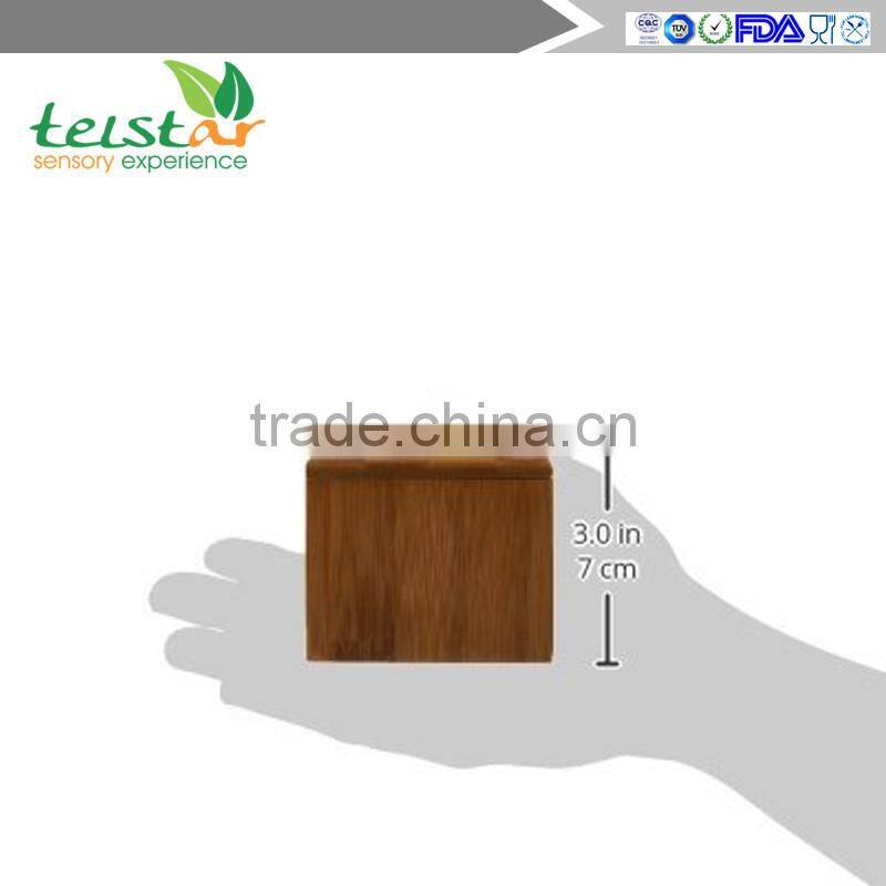 Mass production manufacturer wholesale bamboo salt container kitchen accessories