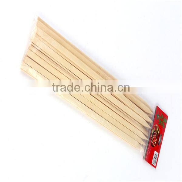 Whosale direct from China flat bamboo skewer 40 cm for bbq