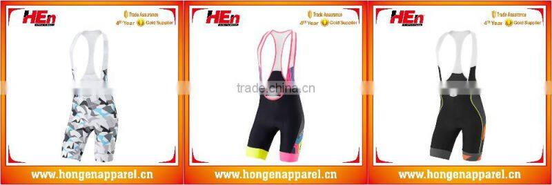 Hongen apparel Custom men team specialized cycling jersey and bib shorts sublimation bicycle bib short