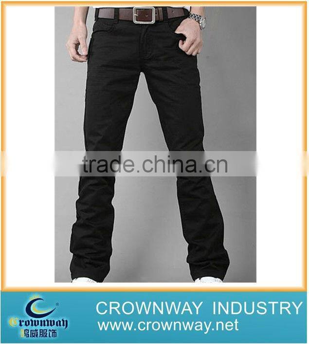 Mens Long Straight Casual Pants Slim Fit Trousers