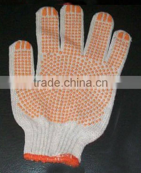 PVC Dotted Cotton Knitted Working Gloves/Safety Gloves