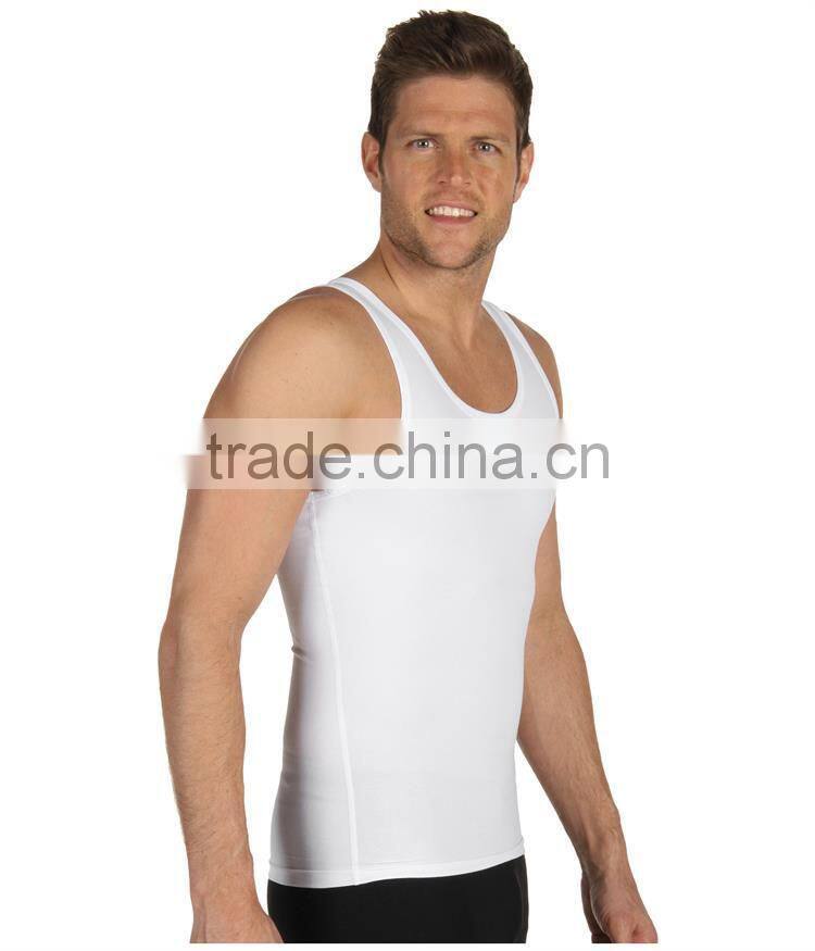 2017 Character plain white patterns summer mens knitted vest men gym wear