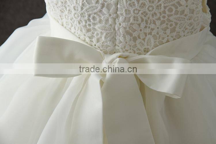 New White girls Lovely wear cheap wholesale children frocks design girls flower party dresses Fluffy baby first Communion dress