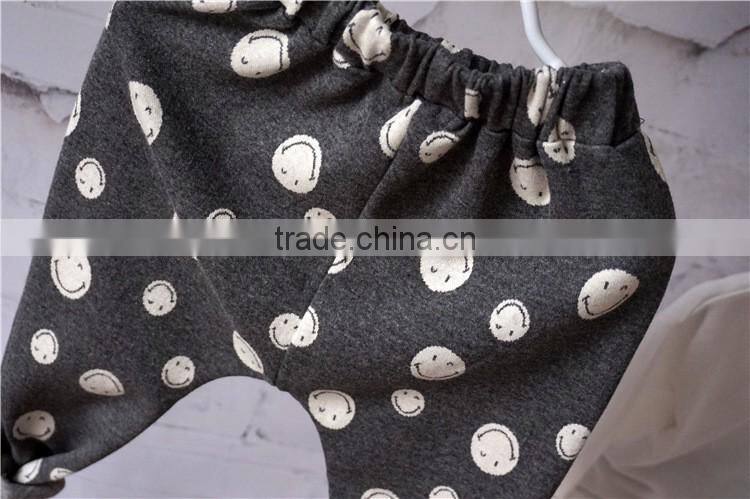 YD12328 Korean children casual pants Spring smiling face boys trousers