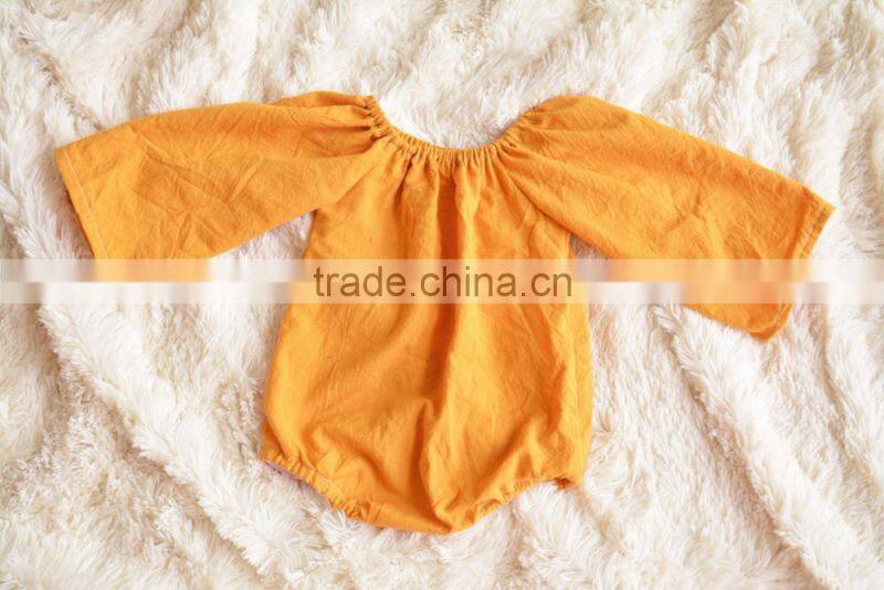 Eupropean Design Baby Rompers Infant Plain White Jumpsuit Wholesale Children's Boutique Clothing