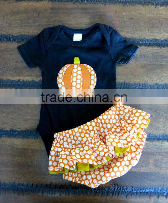 New born clothes Halloween baby gift set romper and bloomer wholesale alibaba