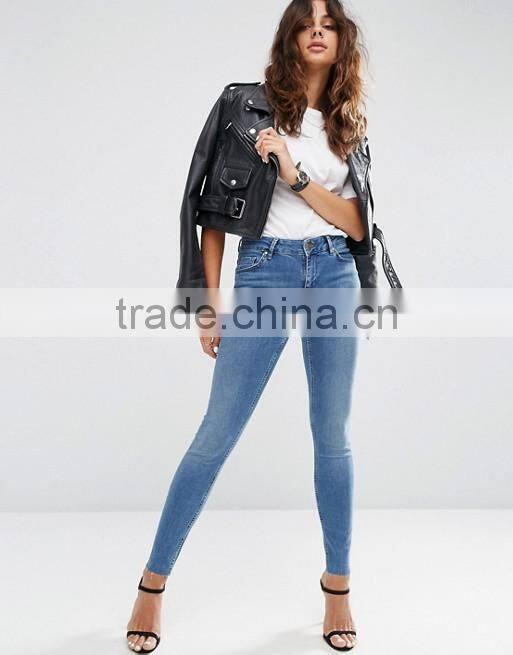 Wholesale New Elastic Slim Denim Latest Design Pencil Skinny Woman Jeans