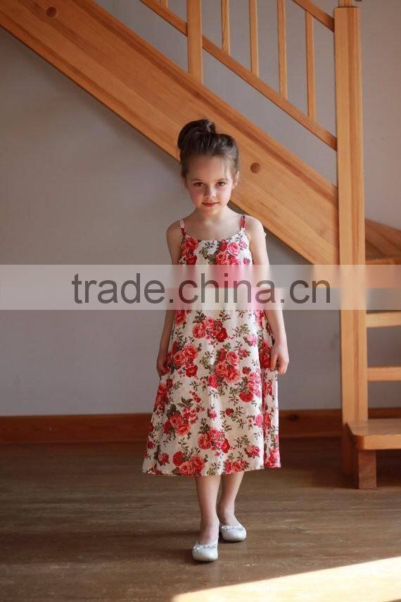Floral Printed Baby Girl Clothes New For Children Long Frocks Designs