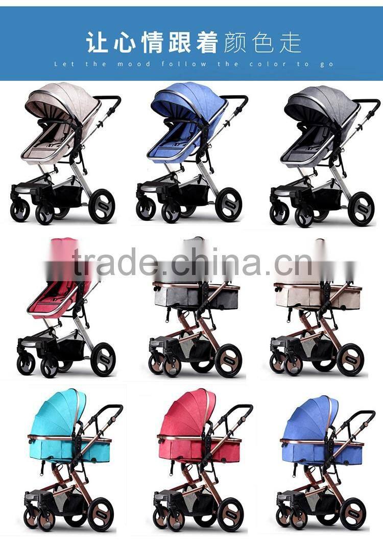 Sliding baby carriage / baby prams luxury baby carriage 3 in 1 / strong kids baby stroller on sale