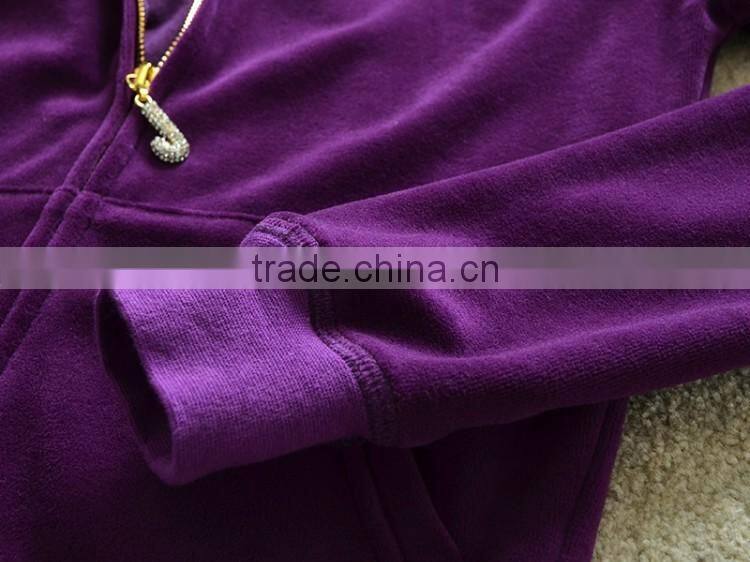 custom design sports training set woman athletic dress women's winter velvet sports track suit