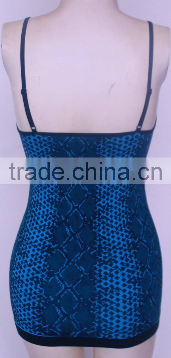 2015 newest printed seamless spandex camisole for women