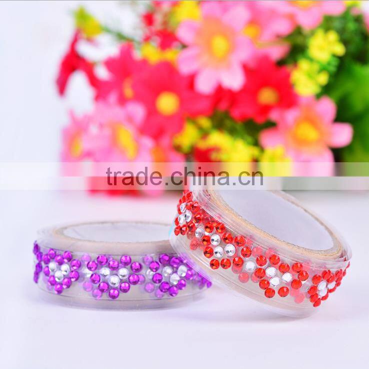 1.5cm*1m love acrylic rhinestone adhesive tape