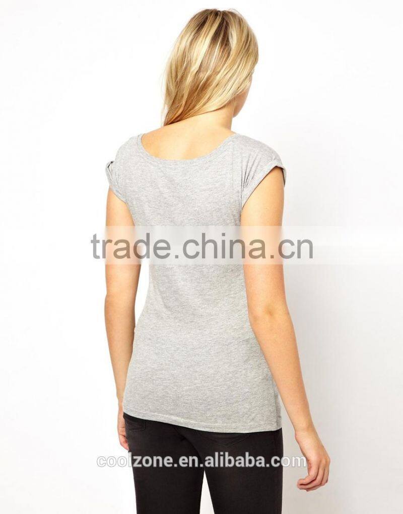 Rolled sleeves new look maternity tee for all stages of pregnancy
