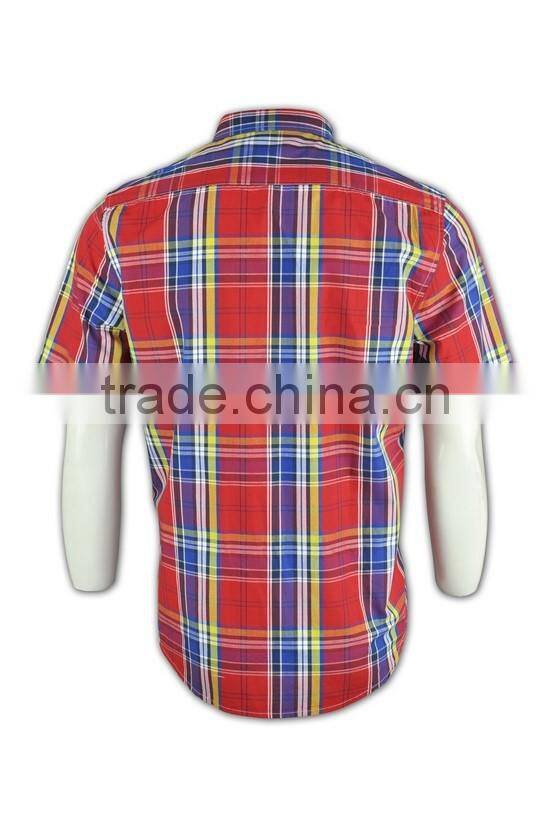 2015 hot sell wholesale high quality plaid mens flannel shirt