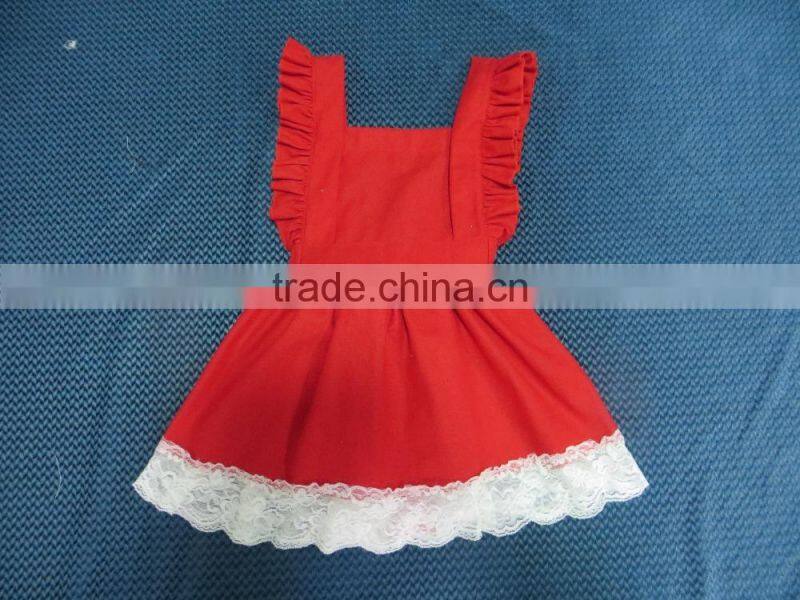 XF-175 wholesale kids cotton New Design Fashion Baby Girls Dress Red Dress
