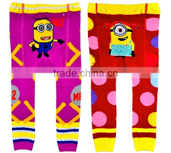 Hot Sale Girls And Boys PP Pants Cooton With Yellow God Steal dads Pattern Knit Children Leggings For Toddle Wear Free Shipping