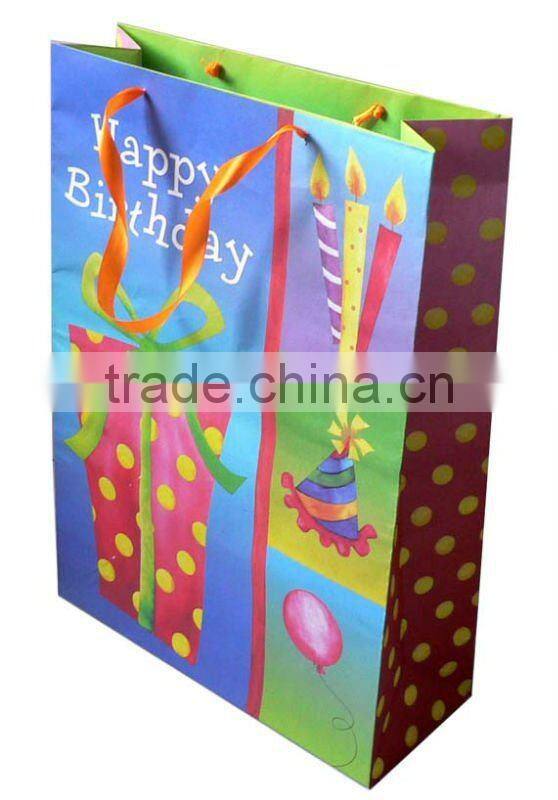 silk handle birthday gift bag(cgb005)