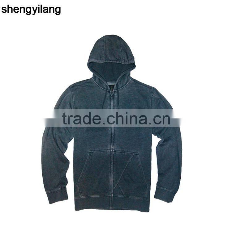 stone washed disressed bulk zip blank hoodies