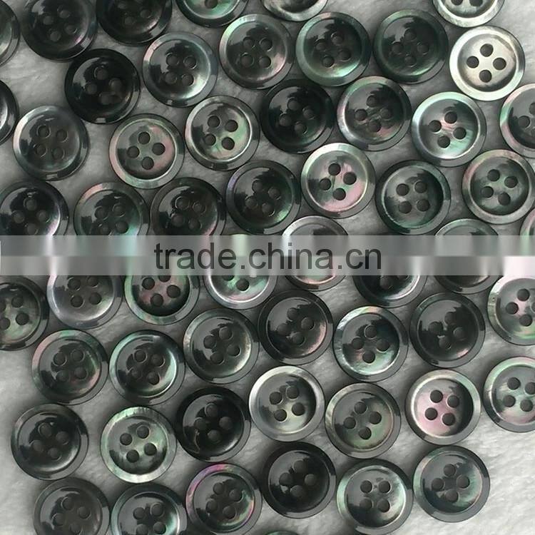 Wholesale Fashion Natural Black Color Garment River Shell Button